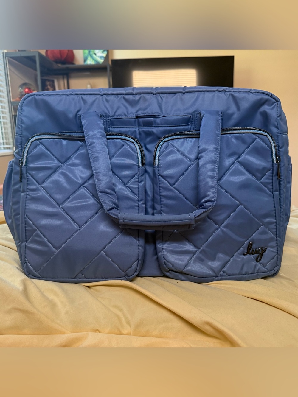 Lug Drifter Classic Duffel with Crossbody Strap, Color Blue Moon